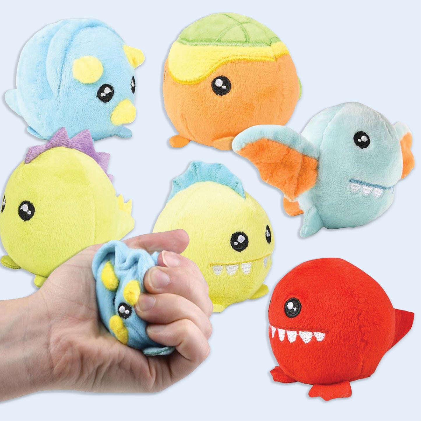 PELUCHES DINOSAURES À ÉCRASER