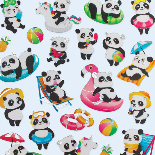 PANDAS À LA PLAGE