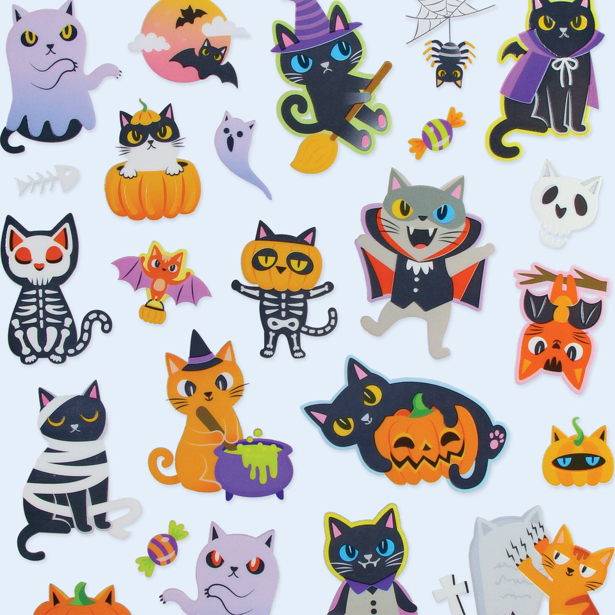 CHATS D'HALLOWEEN PHOSPHORESCENTS